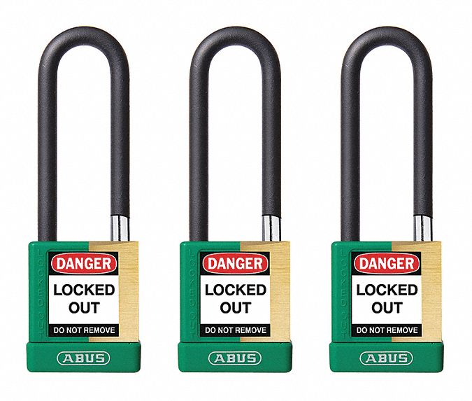 Keyed Padlock 3/4 W x 3 H Shackle PK3