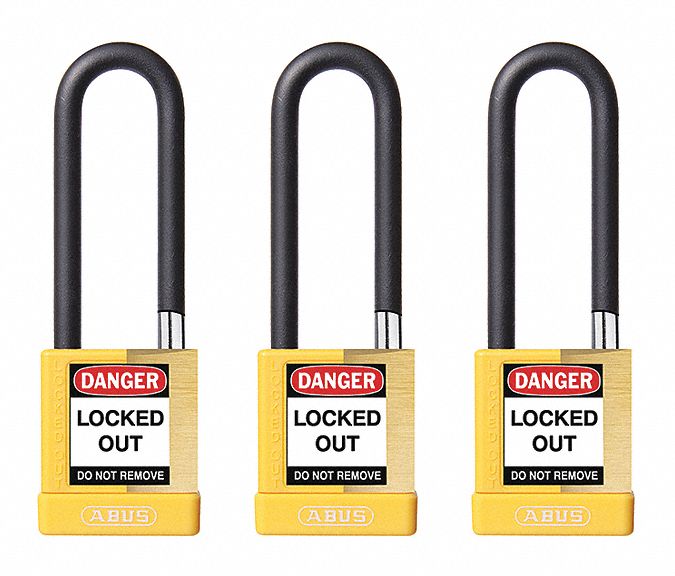 Keyed Padlock 3/4 W x 3 H Shackle PK3