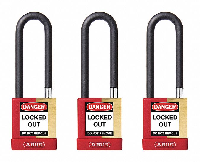 Keyed Padlock 3/4 W x 3 H Shackle PK3