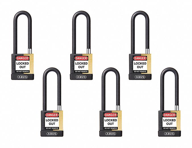 Keyed Padlock 3/4 W x 3 H Shackle PK6