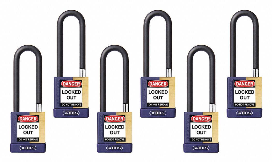 Keyed Padlock 3/4 W x 3 H Shackle PK6