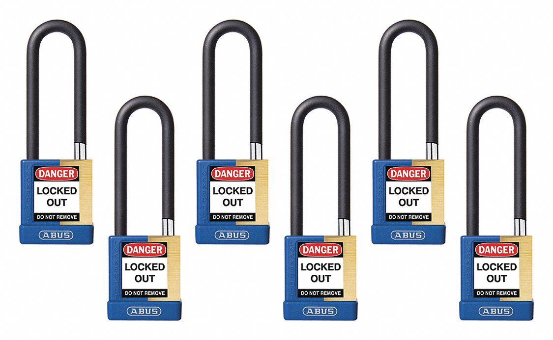 Keyed Padlock 3/4 W x 3 H Shackle PK6