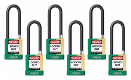 Keyed Padlock 3/4 W x 3 H Shackle PK6