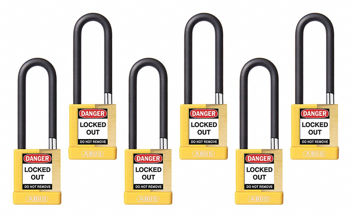Keyed Padlock 3/4 W x 3 H Shackle PK6