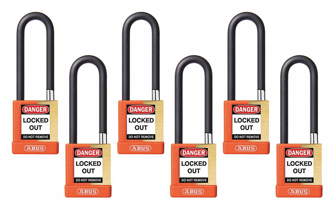 Keyed Padlock 3/4 W x 3 H Shackle PK6