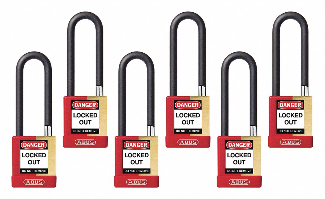 Keyed Padlock 3/4 W x 3 H Shackle PK6