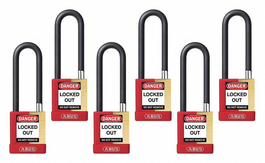 Keyed Padlock 3/4 W x 3 H Shackle PK6