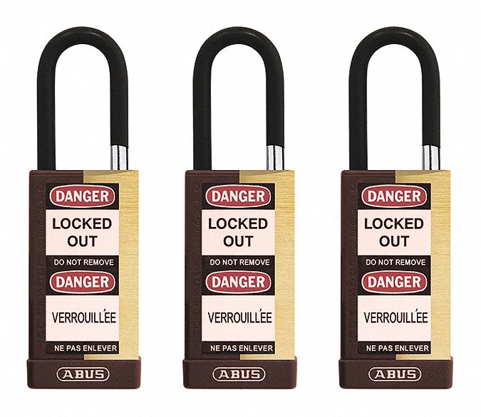 Keyed Padlock 3/4 W x1-1/2 H Shackle PK3