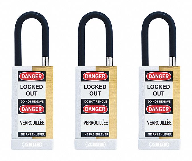 Keyed Padlock 3/4 W x1-1/2 H Shackle PK3