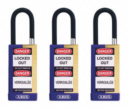 Keyed Padlock 3/4 W x1-1/2 H Shackle PK3