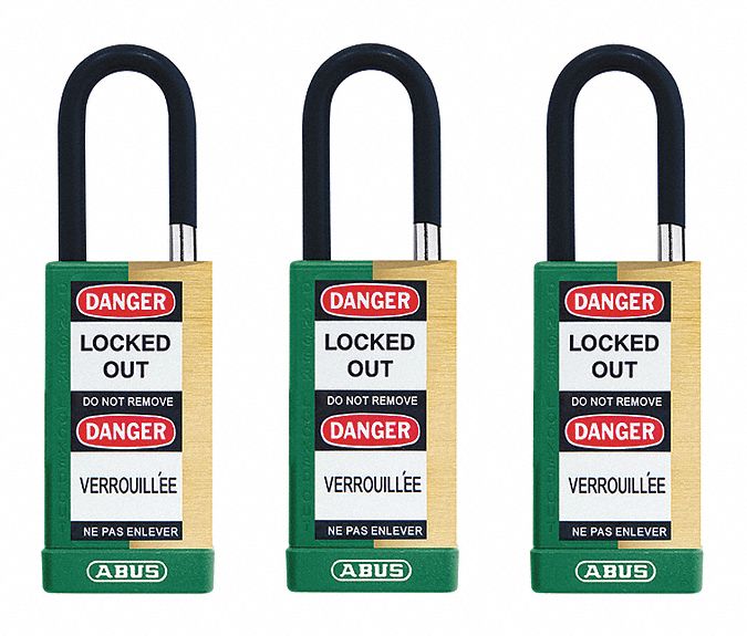 Keyed Padlock 3/4 W x1-1/2 H Shackle PK3