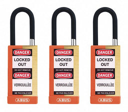 Keyed Padlock 3/4 W x1-1/2 H Shackle PK3