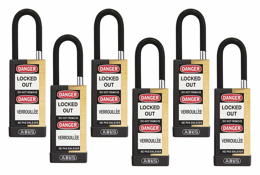 Keyed Padlock 3/4 W x1-1/2 H Shackle PK6