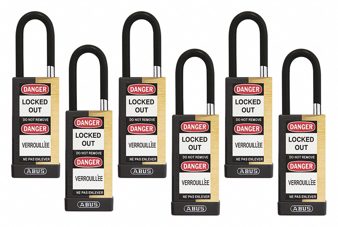 Keyed Padlock 3/4 W x1-1/2 H Shackle PK6