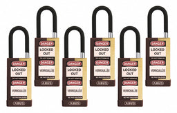 Keyed Padlock 3/4 W x1-1/2 H Shackle PK6