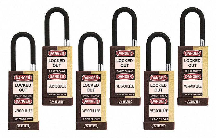 Keyed Padlock 3/4 W x1-1/2 H Shackle PK6