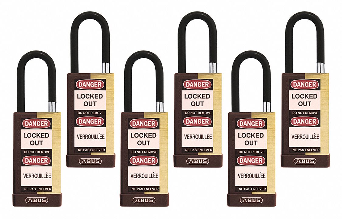 Keyed Padlock 3/4 W x1-1/2 H Shackle PK6