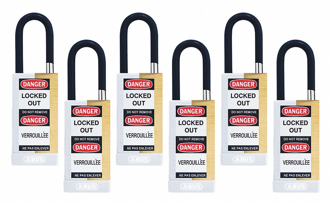 Keyed Padlock 3/4 W x1-1/2 H Shackle PK6