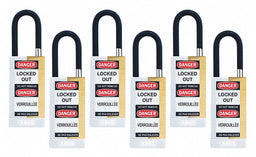 Keyed Padlock 3/4 W x1-1/2 H Shackle PK6