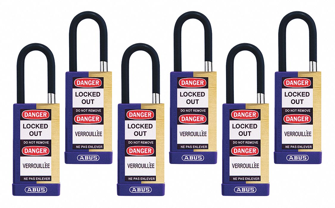Keyed Padlock 3/4 W x1-1/2 H Shackle PK6