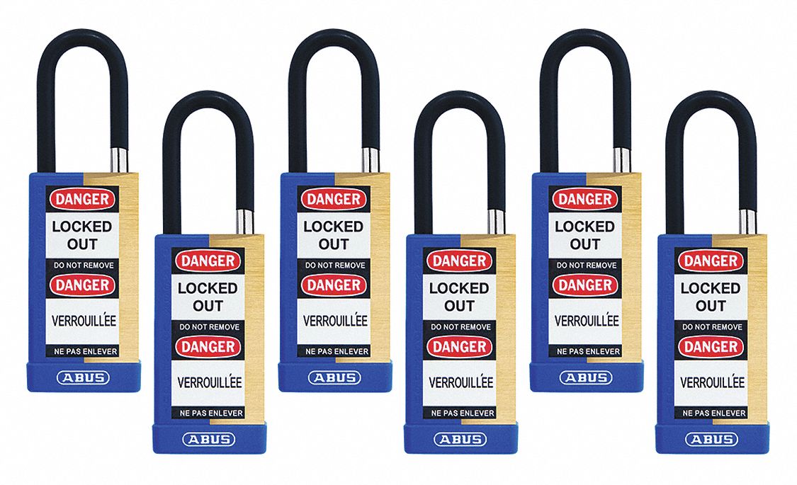 Keyed Padlock 3/4 W x1-1/2 H Shackle PK6