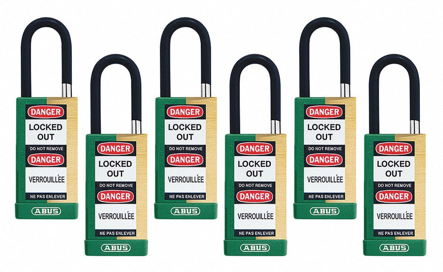 Keyed Padlock 3/4 W x1-1/2 H Shackle PK6