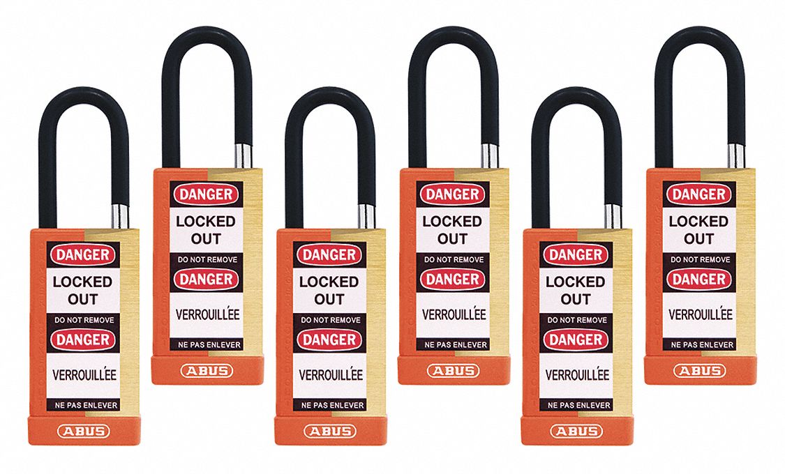Keyed Padlock 3/4 W x1-1/2 H Shackle PK6