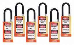 Keyed Padlock 3/4 W x1-1/2 H Shackle PK6