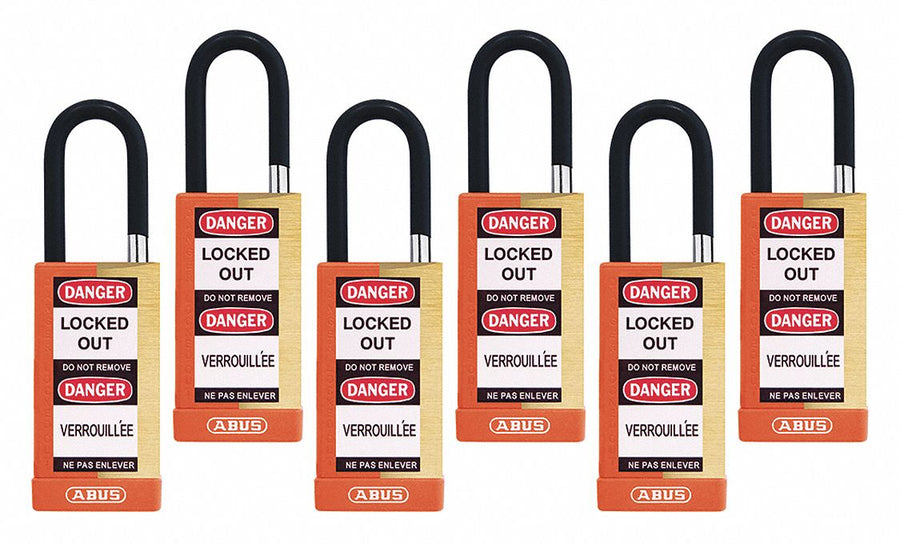 Keyed Padlock 3/4 W x1-1/2 H Shackle PK6