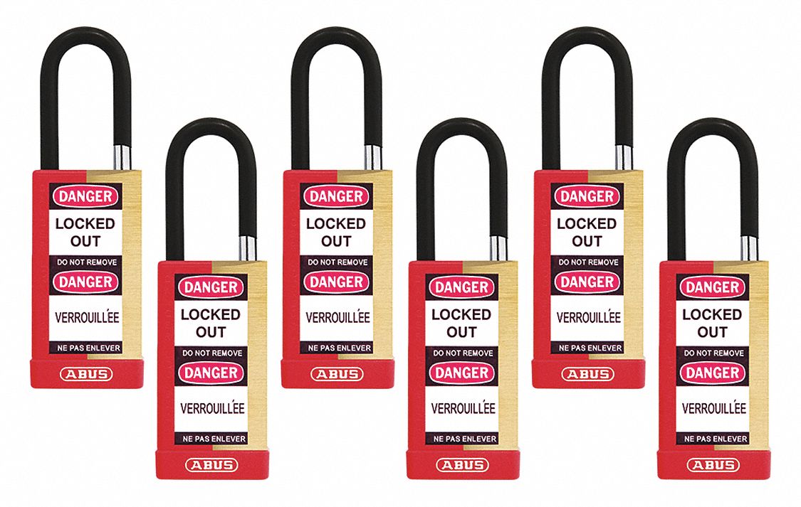 Keyed Padlock 3/4 W x1-1/2 H Shackle PK6