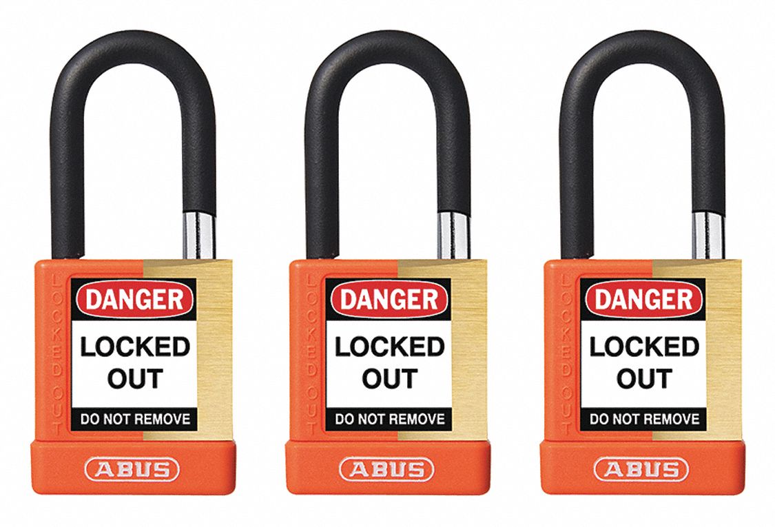 Keyed Padlock 3/4 W x1-1/2 H Shackle PK3