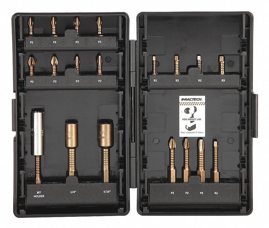 Screwdriver Bit Set 19 Pieces 1/4 Shank