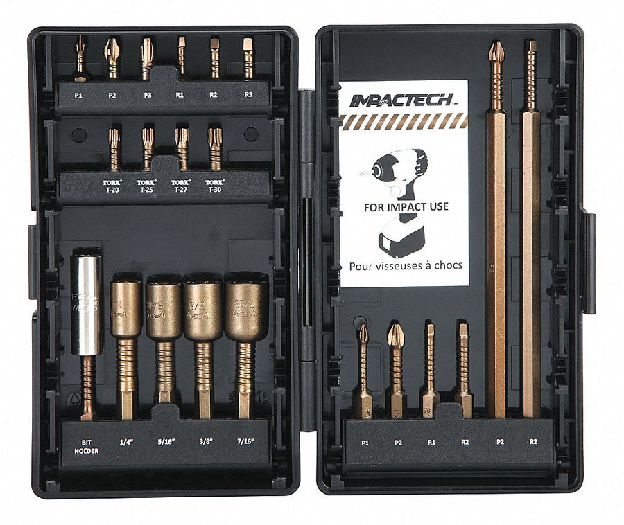 Screwdriver Bit Set 21 Pieces 1/4 Shank