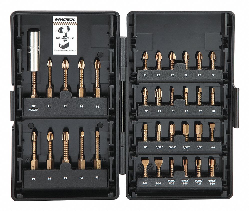 Screwdriver Bit Set 34 Pieces 1/4 Shank
