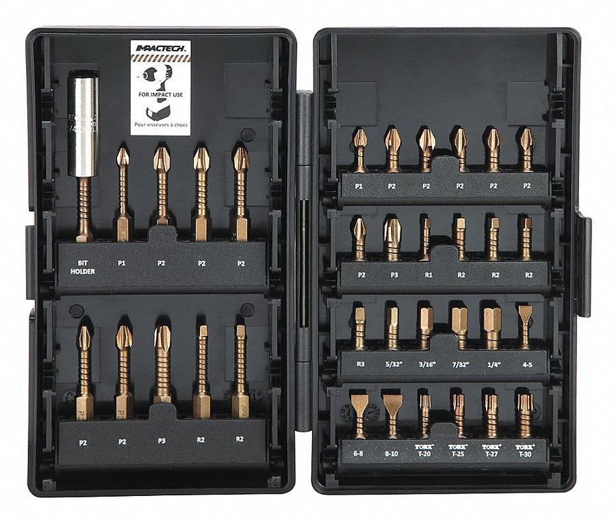 Screwdriver Bit Set 34 Pieces 1/4 Shank