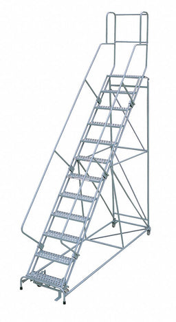 Rolling Ladder 162 in H 12 Steps 450 lb