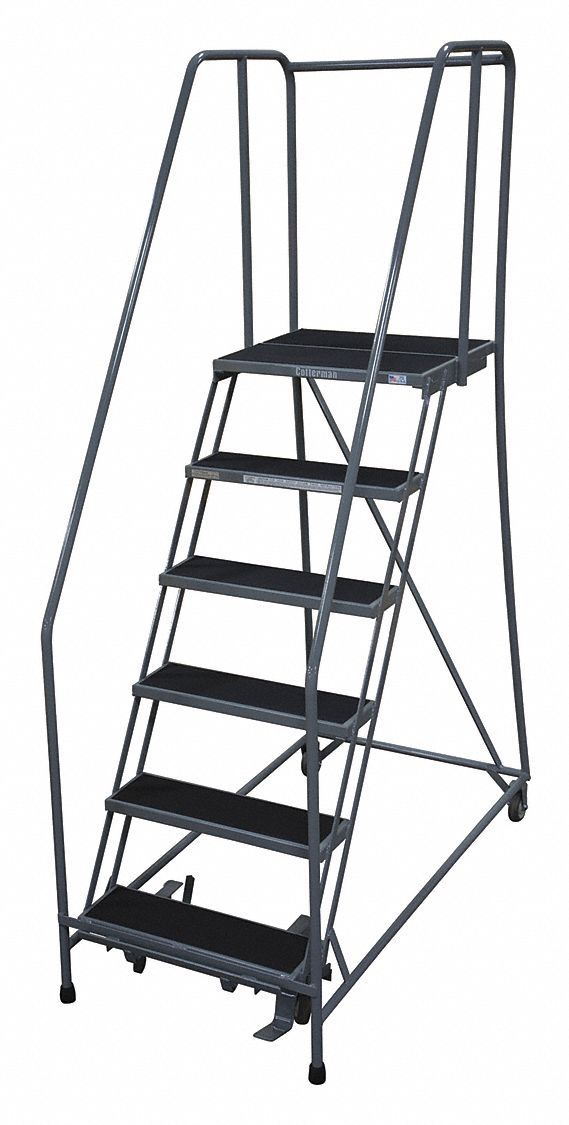 Rolling Ladder 90 in H 59 Deg Rubber