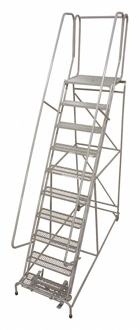 Rolling Ladder 162 in H Expanded Metal