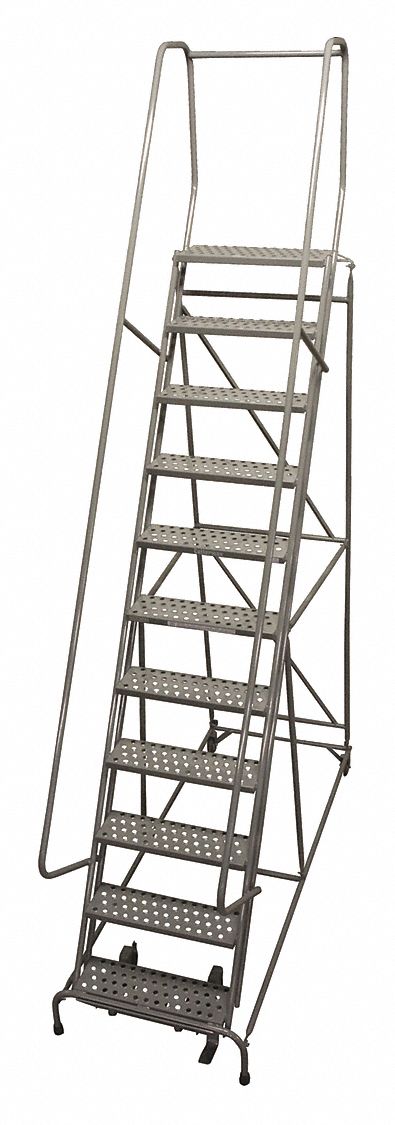 Rolling Ladder 140inH 11Steps Perforated