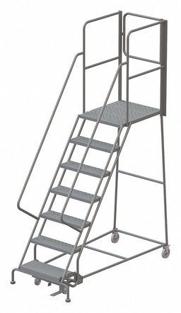 Rolling Ladder 7 Steps Load Cap. 450 lb.