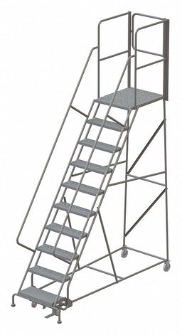 Rolling Ladder 10 Steps Load Cap. 450lb.