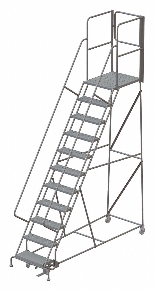 Rolling Ladder Steel 11 Steps Cap.450lb.