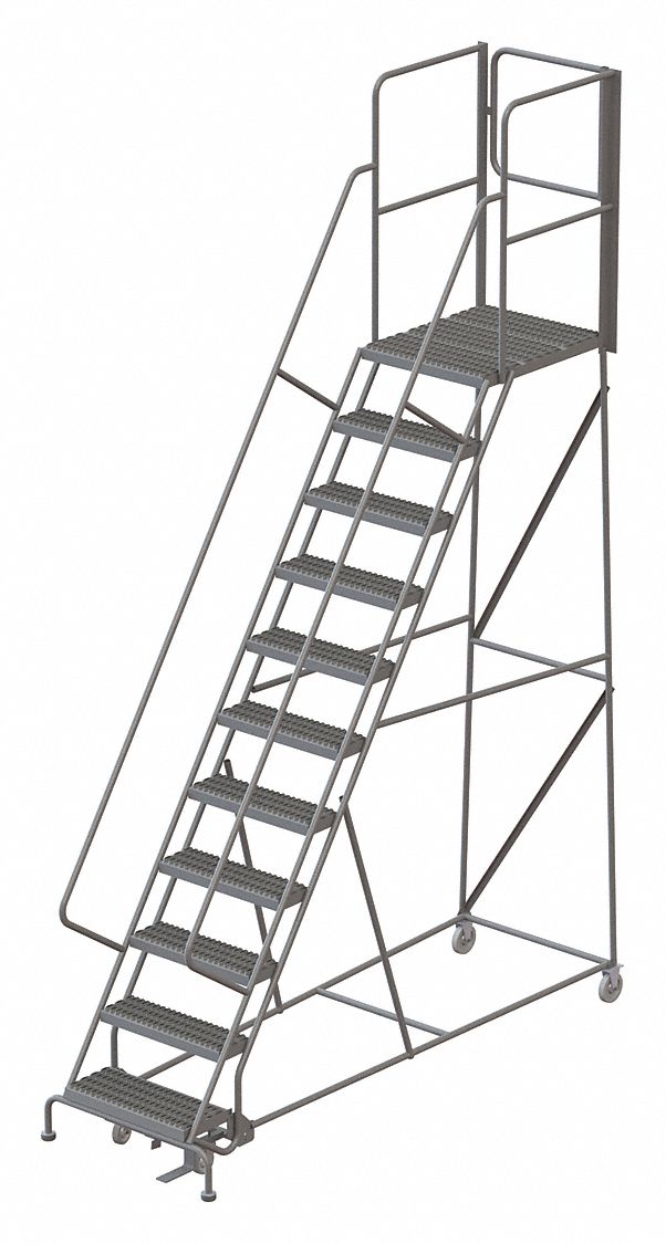 Rolling Ladder Steel 11 Steps 450lb.