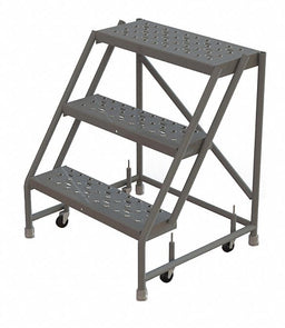 Rolling Ladder Steel 3 Steps 450 lb.