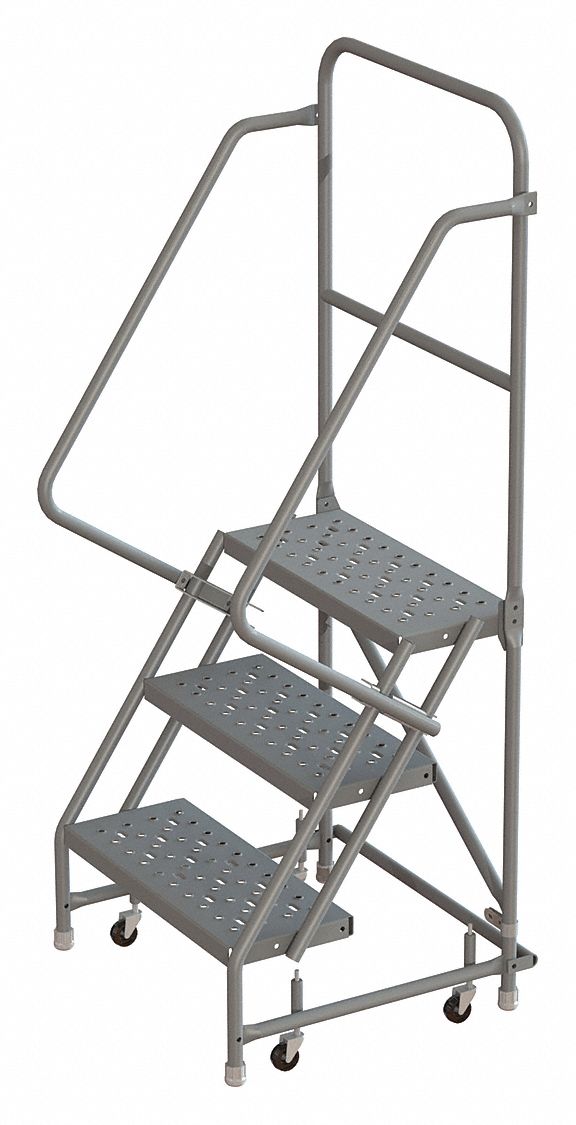 Rolling Ladder Steel 3 Steps 450lb.