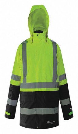 Rain Jacket Class 3 Type R Blk/Ylw 2XL