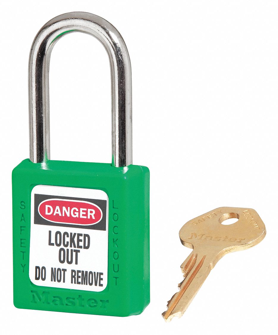 D1944 Lockout Padlock KA Green 1-3/4 H