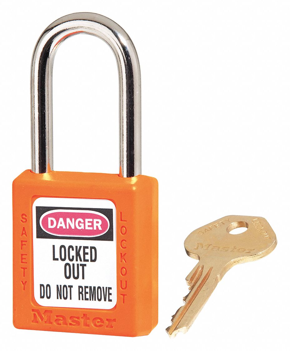K7449 Lockout Padlock KD Orange 1-3/4 H PK6