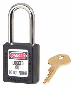 K7449 Lockout Padlock KD Black 1-3/4 H PK6
