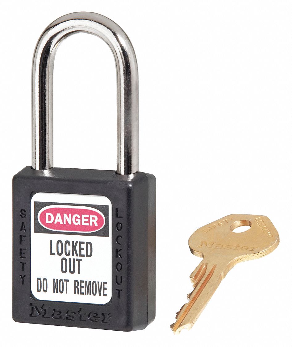 D1944 Lockout Padlock KA Black 1-3/4 H